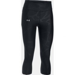 Legginsy sportowe damskie: Under Armour Legginsy damskie Fly-By Printed Capri czarne r. S (1297934-011)