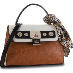 Torebka GUESS - HWCG71 82180 COGNAC MULTI. Białe torebki klasyczne damskie Guess, z aplikacjami, ze skóry ekologicznej. Za 649,00 zł.