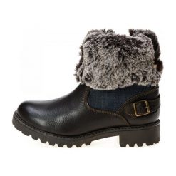 Wrangler Botki Damskie Creek Denim Boot Brązowe, 36. Pomarańczowe botki damskie Wrangler, z denimu, eleganckie, bez obcasa, na klamry. W wyprzedaży za 302,00 zł.