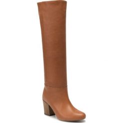 Kozaki L37 - Super Nova S48 Brown. Pomarańczowe kozaki damskie L37, ze skóry, bez obcasa, bez zapięcia. Za 899,00 zł.