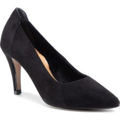 Szpilki TAMARIS - 1-22445-25 Black Suede 004. Czarne półbuty damskie Tamaris, bez wzorów, z zamszu, bez obcasa, na obcasie, bez zapięcia. Za 229,00 zł.