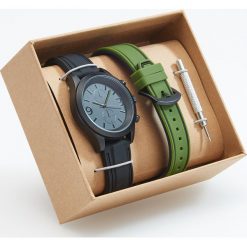 Zegarek z wymiennym paskiem - Khaki. Brązowe zegarki męskie marki Reserved. Za 79,99 zł.
