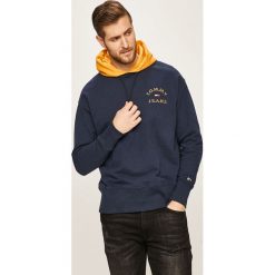 Tommy Jeans - Bluza. Niebieskie bluzy męskie s, z nadrukiem, z elastanu, z kapturem. Za 449,90 zł.