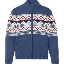 Sweter rozpinany bonprix indygo. Niebieskie swetry męskie bonprix, s, bez wzorów. Za 109,99 zł.