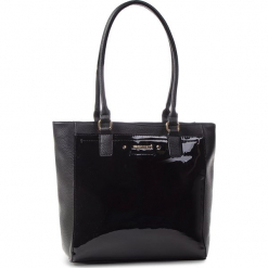 Torebka MONNARI - BAG6141-020 Black Lacquer. Czarne torebki klasyczne damskie Monnari, ze skóry ekologicznej. W wyprzedaży za 199,00 zł.