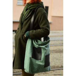 Shopper Blue&Green. Niebieskie shopper bag damskie Pakamera, w paski, z bawełny. Za 130,00 zł.