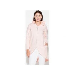 Bluza K215 Róż. Różowe bluzy damskie marki KATRUS, m, bez wzorów, z dzianiny, bez rękawów, bez kaptura. Za 129,00 zł.