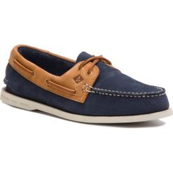 Mokasyny SPERRY - STS17369 Navy/Tan. Pomarańczowe mokasyny męskie Sperry, na co dzień, bez wzorów, ze skóry, klasyczne, bez zapięcia. Za 499,00 zł.