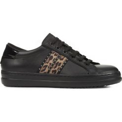 Geox Pontoise Tenisówki Czarny. Czarne trampki i tenisówki damskie Geox, bez wzorów, ze skóry, bez zapięcia. Za 514,95 zł.