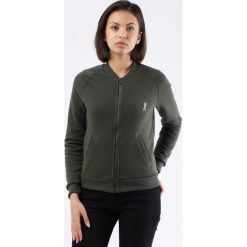 "Bomber" Damski Khaki "White". Brązowe bluzy damskie Edward Orlovski, s, bez wzorów, bez rękawów, bez kaptura. Za 120,00 zł.
