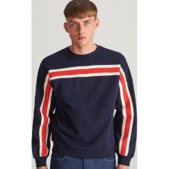 Bluza z paskami - Granatowy. Niebieskie bluzy męskie Reserved, s, w paski, bez kołnierzyka, bez rękawów, bez kaptura. Za 99,99 zł.