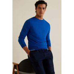 Mango Man - Sweter Ten. Szare swetry klasyczne męskie Mango Man, l, z bawełny, z okrągłym kołnierzem. Za 139,90 zł.