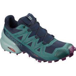Buty Salomon Speedcross 5 W Zielono-Granatowe. Zielone buty sportowe damskie Salomon, bez wzorów, sportowe, do biegania, salomon speedcross. Za 549,99 zł.