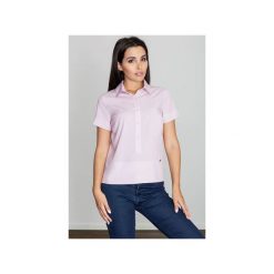 Bluzka M548 Róż. Różowe bluzki damskie FIGL, xl, bez wzorów, bez kołnierzyka, bez rękawów. Za 119,00 zł.
