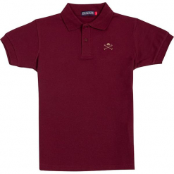 Koszulka polo w kolorze czerwonym. Czerwone t-shirty chłopięce marki Polo Club Women & Kids, z haftami, z bawełny. W wyprzedaży za 86,95 zł.
