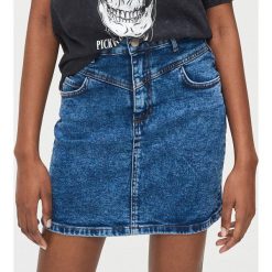 Jeansowa spódnica mini - Niebieski. Niebieskie spódniczki damskie Cropp, s, bez wzorów, z jeansu, mini. Za 79,99 zł.