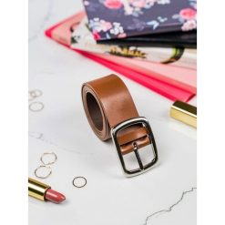 Pasek damski skórzany Rovicky PDR-4 camel - brązowy. Brązowe paski damskie ROVICKY, w paski, ze skóry, klasyczne. Za 34,99 zł.