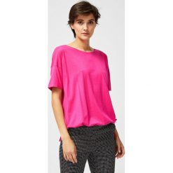 Koszulka oversize ze ściągaczem. Koszulki damskie Moodo, xs, bez wzorów, bez kołnierzyka. Za 24,99 zł.