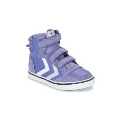 Buty Dziecko Hummel STADIL LEATHER JR. Fioletowe trampki dziewczęce Hummel, bez wzorów, bez zapięcia. Za 247,20 zł.
