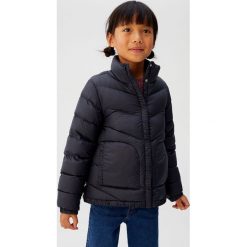 Mango Kids - Kurtka dziecięca Capu 110 - 164 cm. Niebieskie kurtki dziewczęce Mango Kids, bez wzorów, z poliesteru, krótkie, bez kaptura. W wyprzedaży za 119,90 zł.