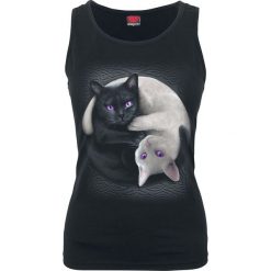 Topy damskie: Spiral Yin Yang Cats Top damski czarny
