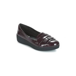 Baleriny FitFlop FRINGEY SNEAKERLOAFER. Fioletowe baleriny damskie FitFlop, bez wzorów, bez obcasa. Za 314,30 zł.