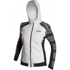 Swix Bluza Damska Myrene, Biała/Czarna, S. Białe bluzy polarowe marki Swix, s, z kapturem. W wyprzedaży za 329,00 zł.