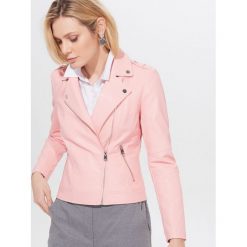 Kurtka ramoneska - Różowy. Różowe kurtki damskie Mohito, bez wzorów, bez kaptura. Za 149,99 zł.