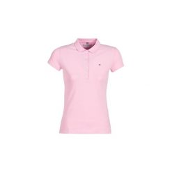 Koszulki polo z krótkim rękawem Tommy Hilfiger NEW CHIARA STR PQ POLO SS. Różowe koszulki damskie TOMMY HILFIGER, m, bez wzorów, polo, z krótkim rękawem. Za 207,20 zł.