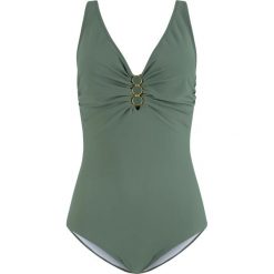 Kostium kąpielowy shape bonprix oliwkowy. Zielone stroje kąpielowe damskie marki bonprix, bez wzorów, z materiału. Za 109,99 zł.