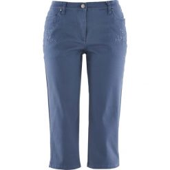 Rybaczki ze stretchem bonprix indygo. Niebieskie rybaczki damskie bonprix, bez wzorów. Za 99,99 zł.