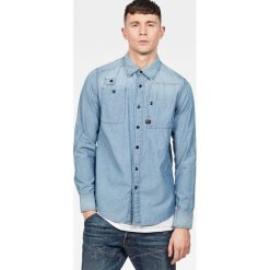 G-Star Raw - Koszula. Niebieskie koszule męskie marki G-Star RAW, s, z bawełny, klasyczne, z klasycznym kołnierzykiem, z długim rękawem. W wyprzedaży za 299,90 zł.