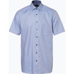 OLYMP Luxor modern Fit - Koszula męska – niewymagająca prasowania, niebieski. Niebieskie koszule męskie OLYMP Luxor modern Fit, m, bez wzorów, eleganckie, bez kołnierzyka, z krótkim rękawem. Za 149,95 zł.