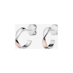 Calvin Klein Kolczyki Srebrny Beżowy. Szare kolczyki damskie Calvin Klein, srebrne. Za 333,95 zł.