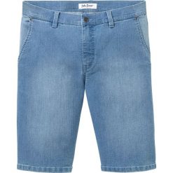 Wygodne bermudy dżinsowe ze stretchem Regular Fit bonprix niebieski "bleached”. Niebieskie jeansy męskie bonprix, m, bez wzorów. Za 42,99 zł.