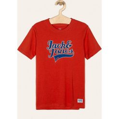 Jack & Jones - T-shirt dziecięcy 140-176 cm. Białe t-shirty chłopięce Jack & Jones, z nadrukiem, z bawełny, bez rękawów. Za 59,90 zł.