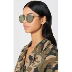 Okulary przeciwsłoneczne damskie: Le Specs Okulary przeciwsłoneczne No Smirking – Green,Silver