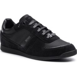 Sneakersy BOSS - Glaze 50407903 10214592 01 Black 001. Czarne sneakersy męskie Boss, na co dzień, bez wzorów, z zamszu, klasyczne, bez zapięcia. Za 649,00 zł.