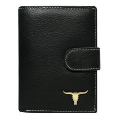 Portfel męski skórzany Buffalo Wild RM-03L-BAW 3. Pomarańczowe portfele męskie BUFFALO WILD, bez wzorów, ze skóry. Za 109,90 zł.
