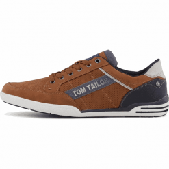 Tom Tailor tenisówki męskie 8082901 41 brązowe. Pomarańczowe trampki męskie Tom Tailor, bez wzorów, ze skóry, eleganckie, bez zapięcia. Za 249,00 zł.