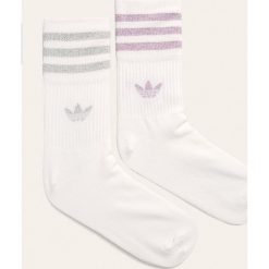 Adidas Originals - Skarpetki (2-pack). Białe skarpetki damskie adidas Originals, bez wzorów, z elastanu. Za 49,90 zł.