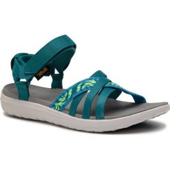 Sandały TEVA - Sanborn Sandal 1015161 Thena Deep Lake Multi. Zielone klapki damskie Teva, bez wzorów, z tworzywa sztucznego, bez obcasa. W wyprzedaży za 199,00 zł.