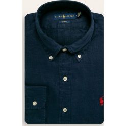 Polo Ralph Lauren - Koszula. Niebieskie koszule męskie Polo Ralph Lauren, s, bez wzorów, ze lnu, casualowe, polo, z długim rękawem. W wyprzedaży za 449,90 zł.