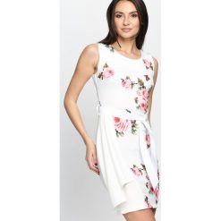 Sukienki: Biało-Różowa Sukienka Paradise Look