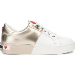 Love Moschino Tenisówki Biały Złoty. Żółte trampki i tenisówki damskie Love Moschino, bez wzorów, ze skóry, bez zapięcia. Za 857,95 zł.