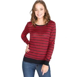 Scotch & Soda Sweter Czerwony. Czerwone bluzy damskie Scotch & Soda, m, w paski, z poliesteru, bez rękawów, bez kaptura. Za 399,95 zł.