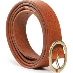 Pasek Damski WRANGLER - Extra Layer Belt W0D9U1X81 Cognac. Pomarańczowe paski damskie Wrangler, w paski, ze skóry. W wyprzedaży za 159,00 zł.