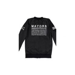 BOMBER MAYORS BLACK. Czarne bomberki damskie marki MAJORS, m, z nadrukiem. Za 310,00 zł.