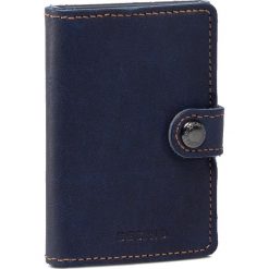 Mały Portfel Męski SECRID - Miniwallet MIN Indigo 5/Titanium. Niebieskie portfele męskie Secrid, bez wzorów, ze skóry. Za 289,00 zł.