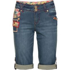 Szorty dżinsowe bonprix niebieski "stone". Niebieskie jeansy damskie bonprix. Za 119,99 zł.